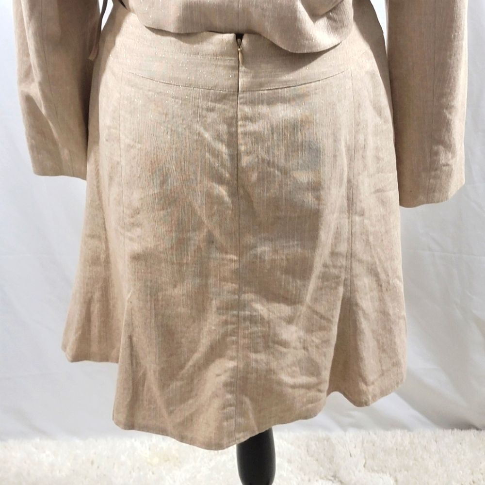 Nine West Career Woman Linen‎ Suit. SIZE 16.  #168 - Picture 4 of 7